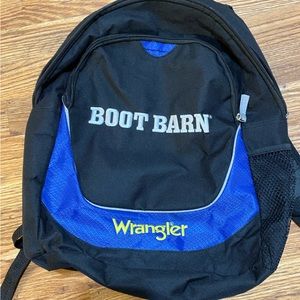 Wrangler Boot Barn Backpack.  Black.